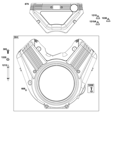 Blower Housing Group Diagram and Parts List for 61E377-0056-J1 400000 - 699999 Briggs and Stratton Engine